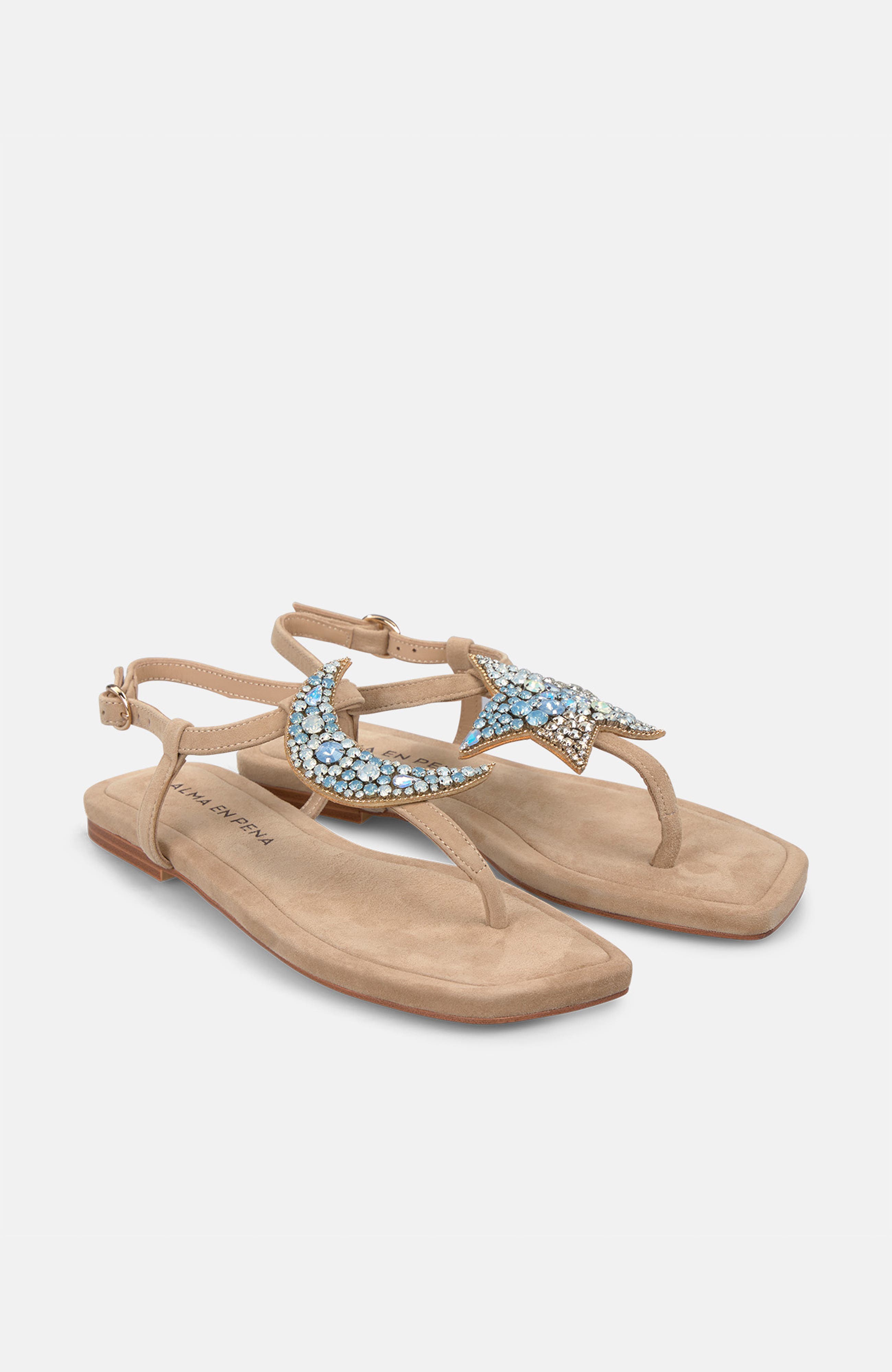 Rhinestone Detail Sandal, Alternate, color, Beige