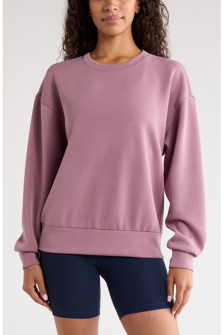 Soft Luxe Boxy Crew Sweatshirt, Main, color, PURPLE SHAKE