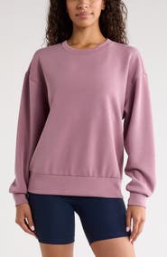 Zella Soft Luxe Boxy Crew Sweatshirt