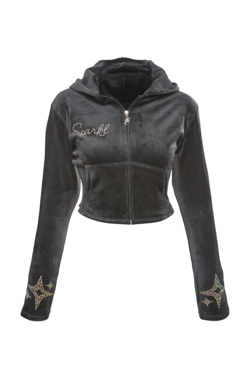 Sparkl Tracksuit Jacket In Gray