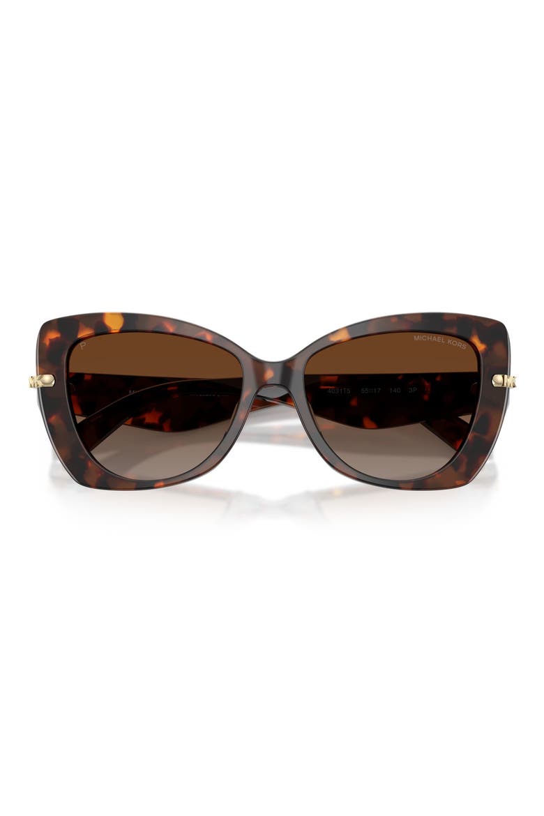 Atlanta 55mm Gradient Polarize Butterfly Sunglasses, Alternate, color, LUGGAGE TORTOISE / BROWN POLAR