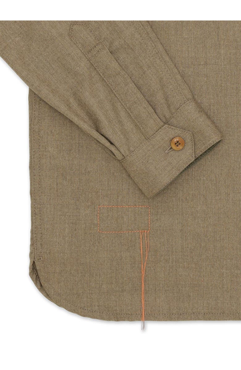 Fortela Fox Virgin Wool Overshirt, Alternate, color, Olive