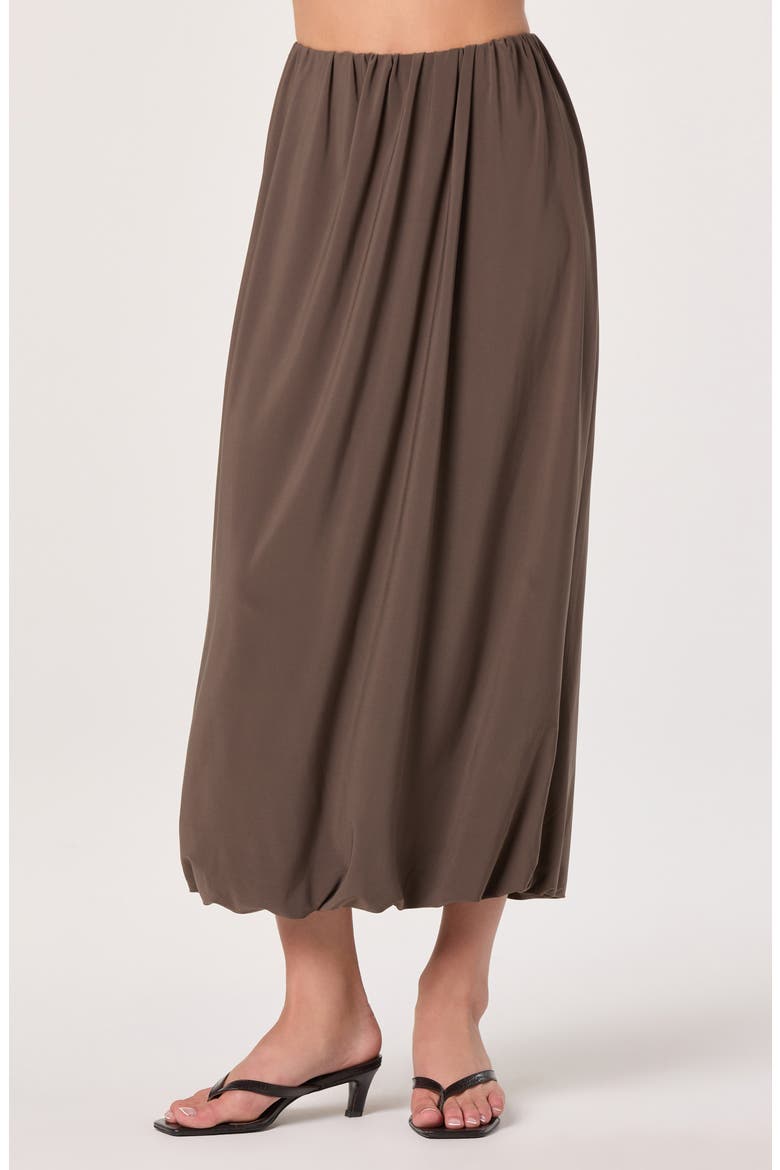 Savannah Bubble Hem Maxi Skirt, Alternate, color, MUSHROOM
