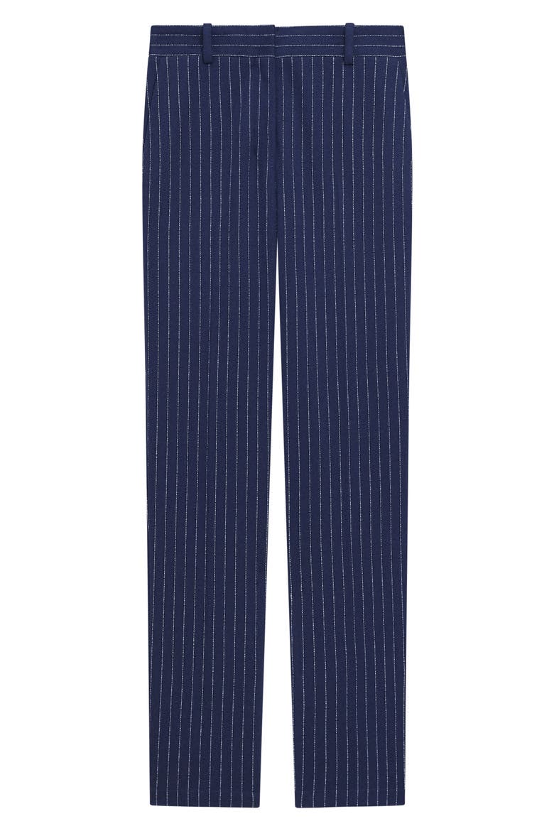 Pinstripe Slim Fit Pants, Alternate, color, NAVY MULTI