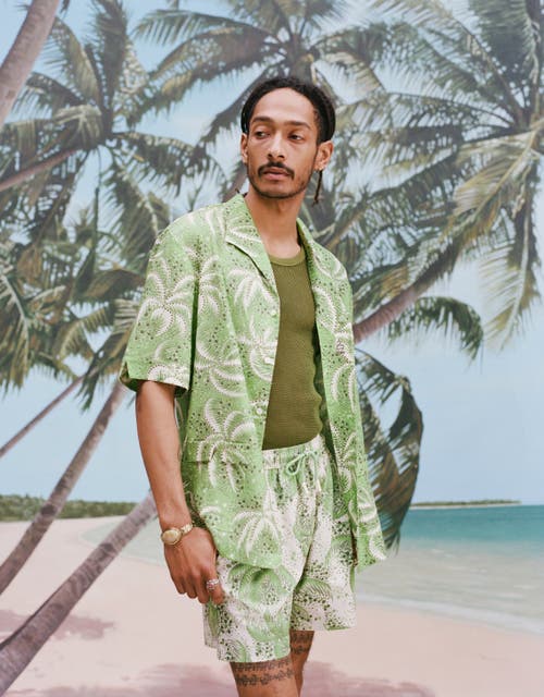 TOMBOLO TOMBOLO PALM FRONDS SWIM TRUNKS