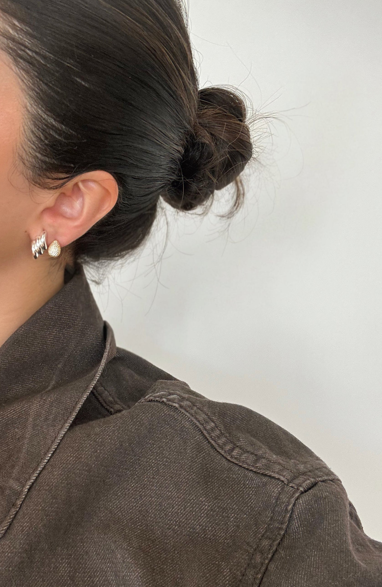 Joiana Jewelry Pave Drop Earrings, Alternate, color, Gold / White