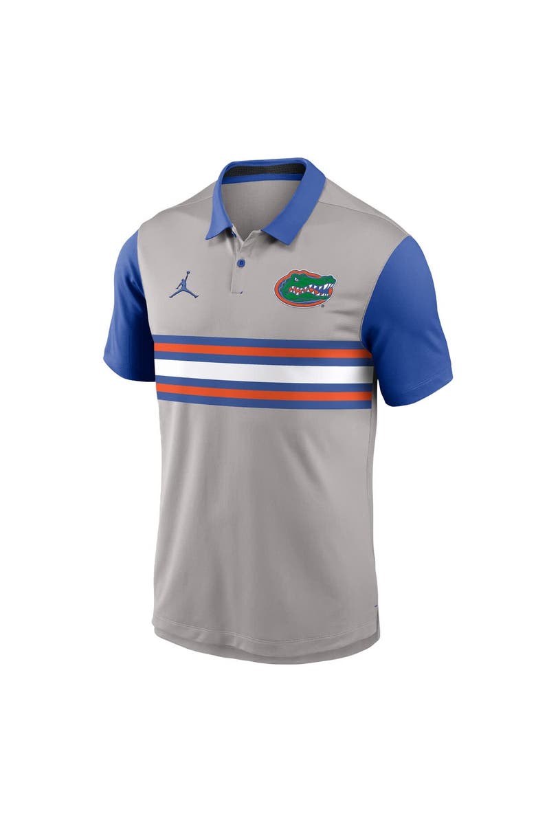 Jordan Brand Men's Jordan Brand Gray/Royal Florida Gators Vapor Performance Polo, Alternate, color, Gray