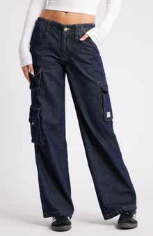 BDG Urban Outfitters Cyber Y2K Denim Cargo Pants