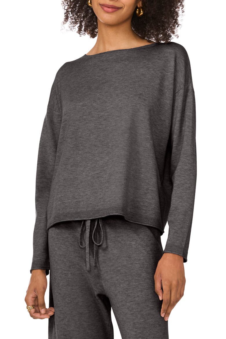 Crewneck Sweater, Main, color, MEDIUM HEATHER GREY