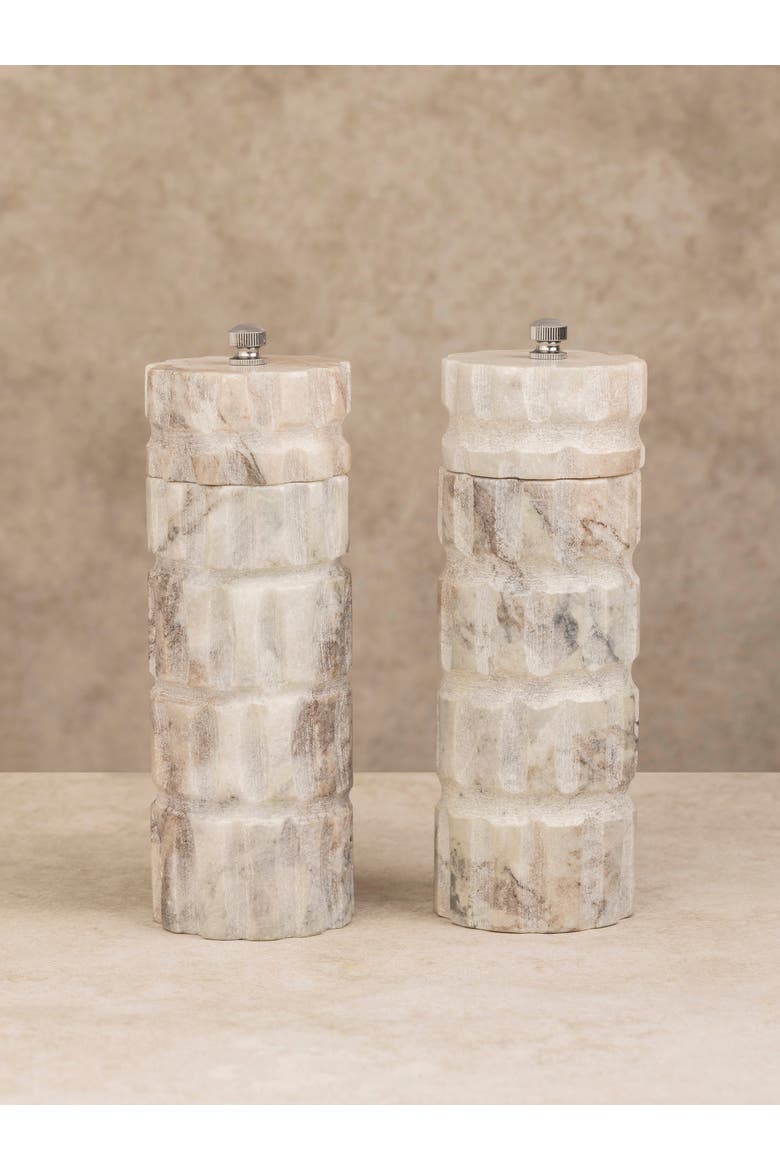 Beatrix Marble Salt & Pepper Set, Alternate, color, Shades of Beige