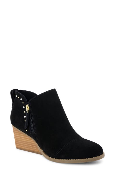 Wedge Leather Bootie