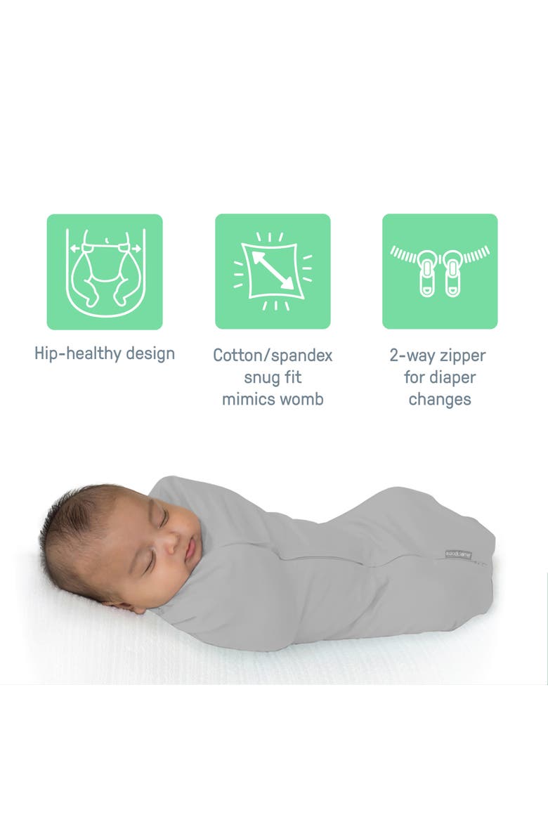 SwaddleMe by Ingenuity Compression Baby Swaddle Pod, Alternate, color, GREEN