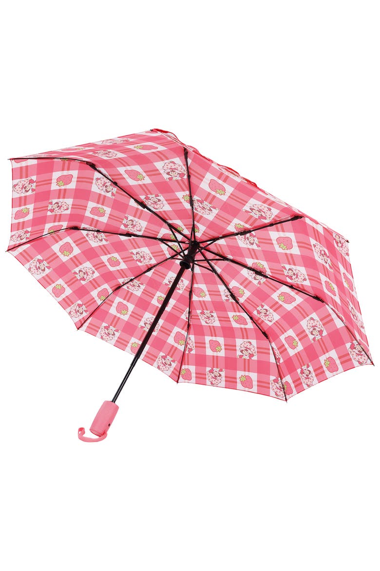 Gingham Plaid Umbrella, Alternate, color, MULTI