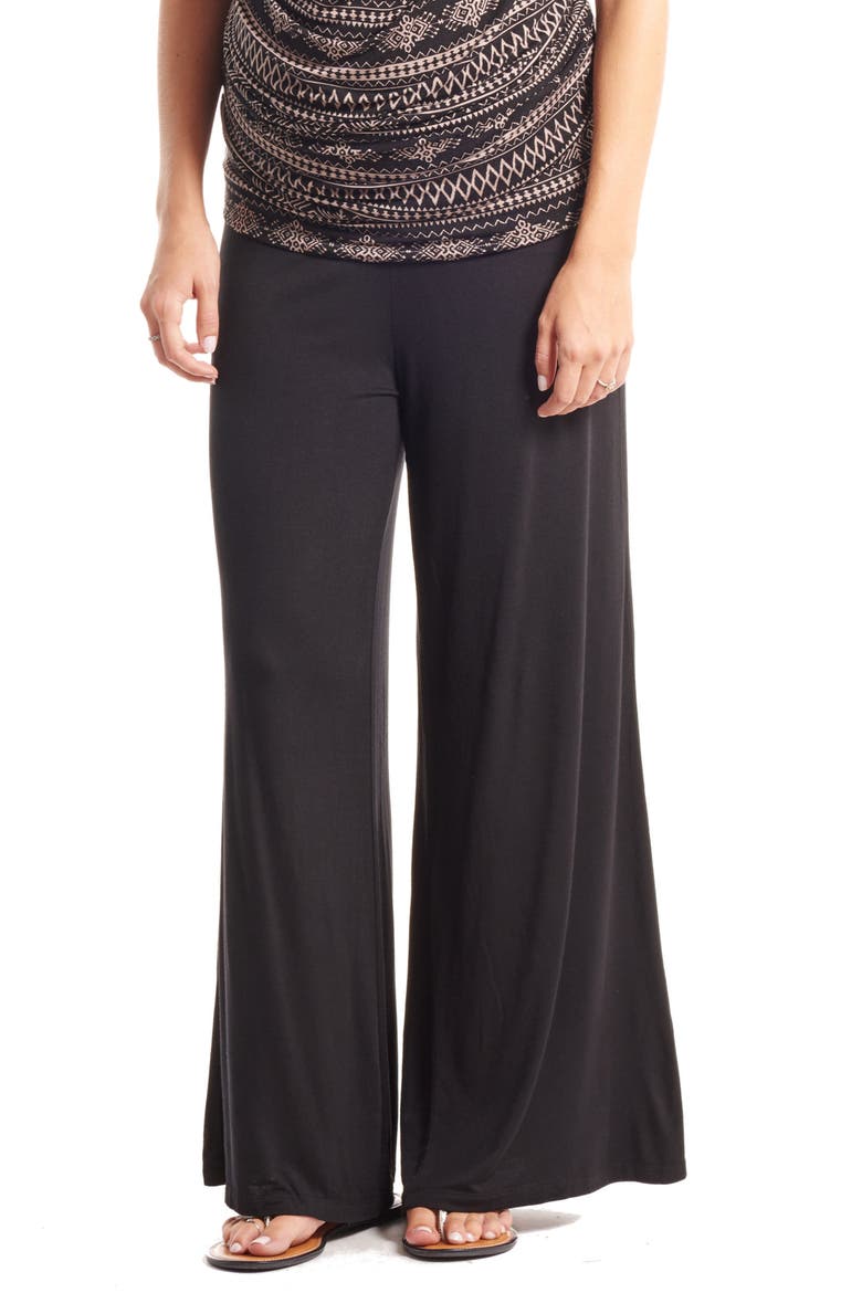 'Carla' Drape Maternity Top, Main, color, BEIGE TRIBAL