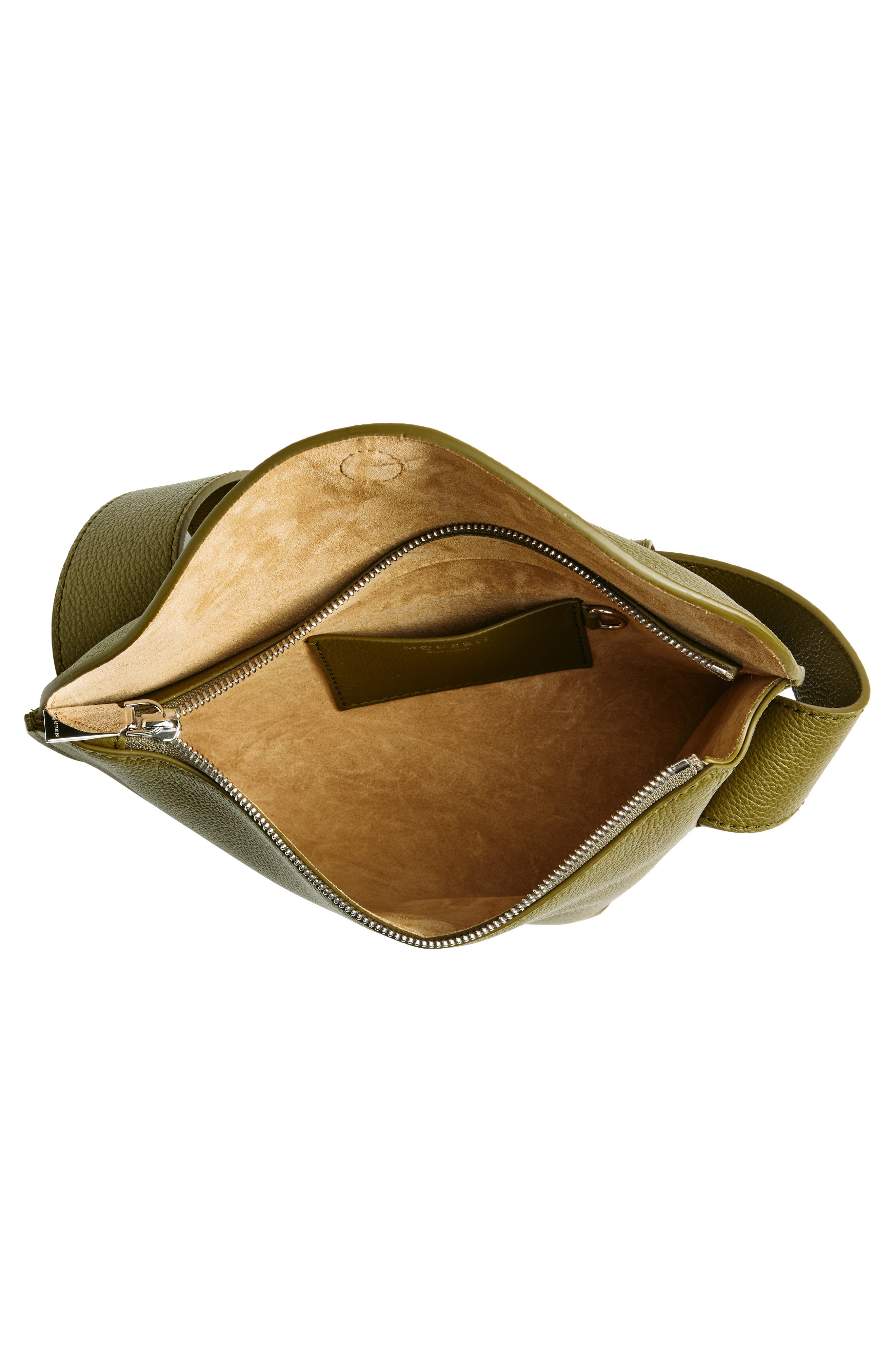 McQueen T-Bar Sling Leather Crossbody Bag, Alternate, color, 