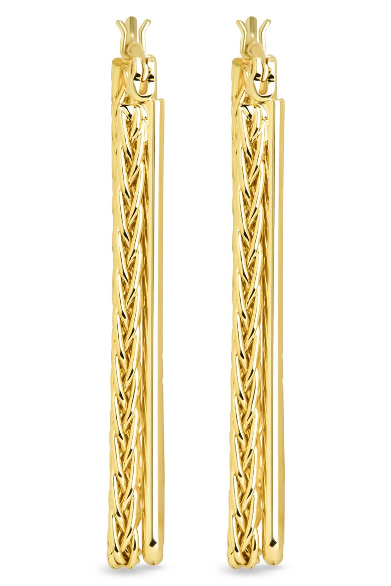 Marilyn Braided Hoop Earrings, Alternate, color, GOLD