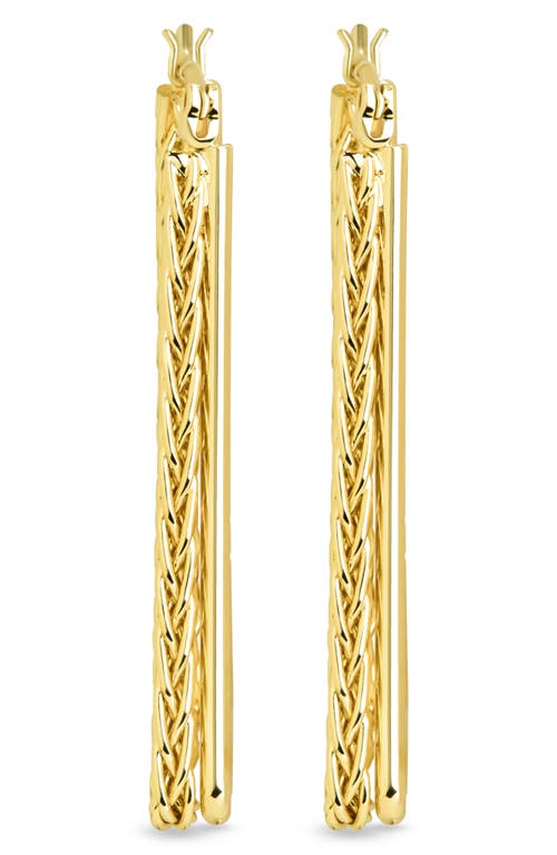 Sterling Forever Marilyn Braided Hoop Earrings In Gold
