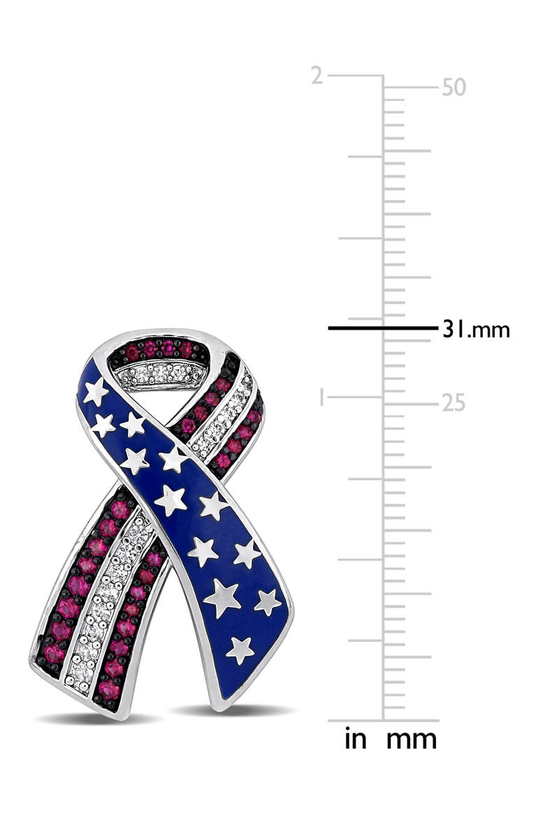 American Flag Ribbon Pin, Alternate, color, MULTI