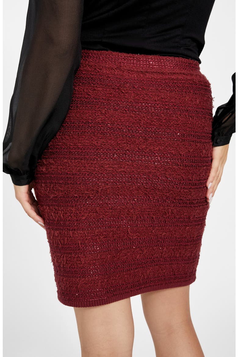 Clara Knit Pencil Skirt, Alternate, color, RED