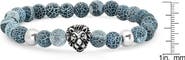 STEELTIME Men's Lion Agate Bead Bracelet