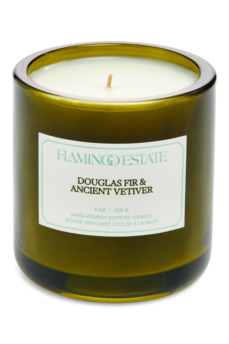 Douglas Fir & Ancient Vetiver Candle, Main, color, GREEN