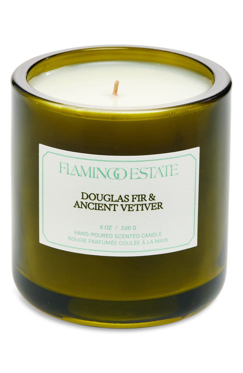 FLAMINGO ESTATE Douglas Fir & Ancient Vetiver Candle, Main, color, Green