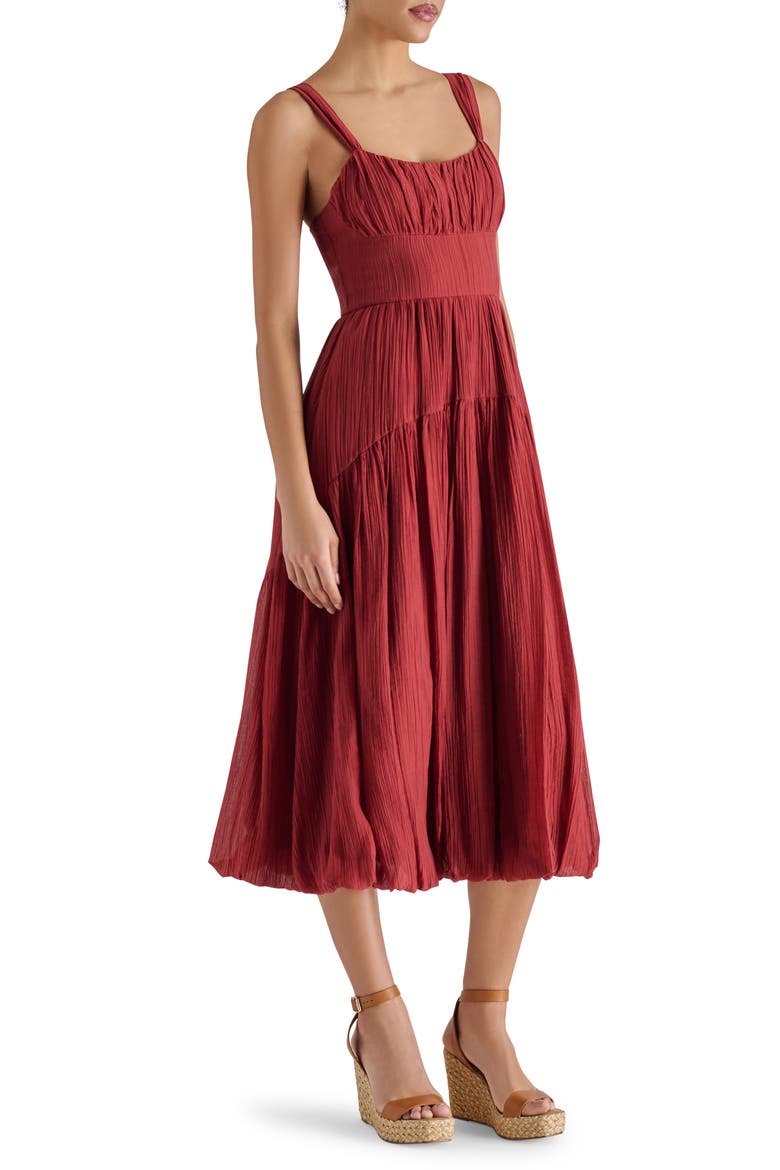 Eartha Sleeveless A-Line Dress, Alternate, color, NUTMEG