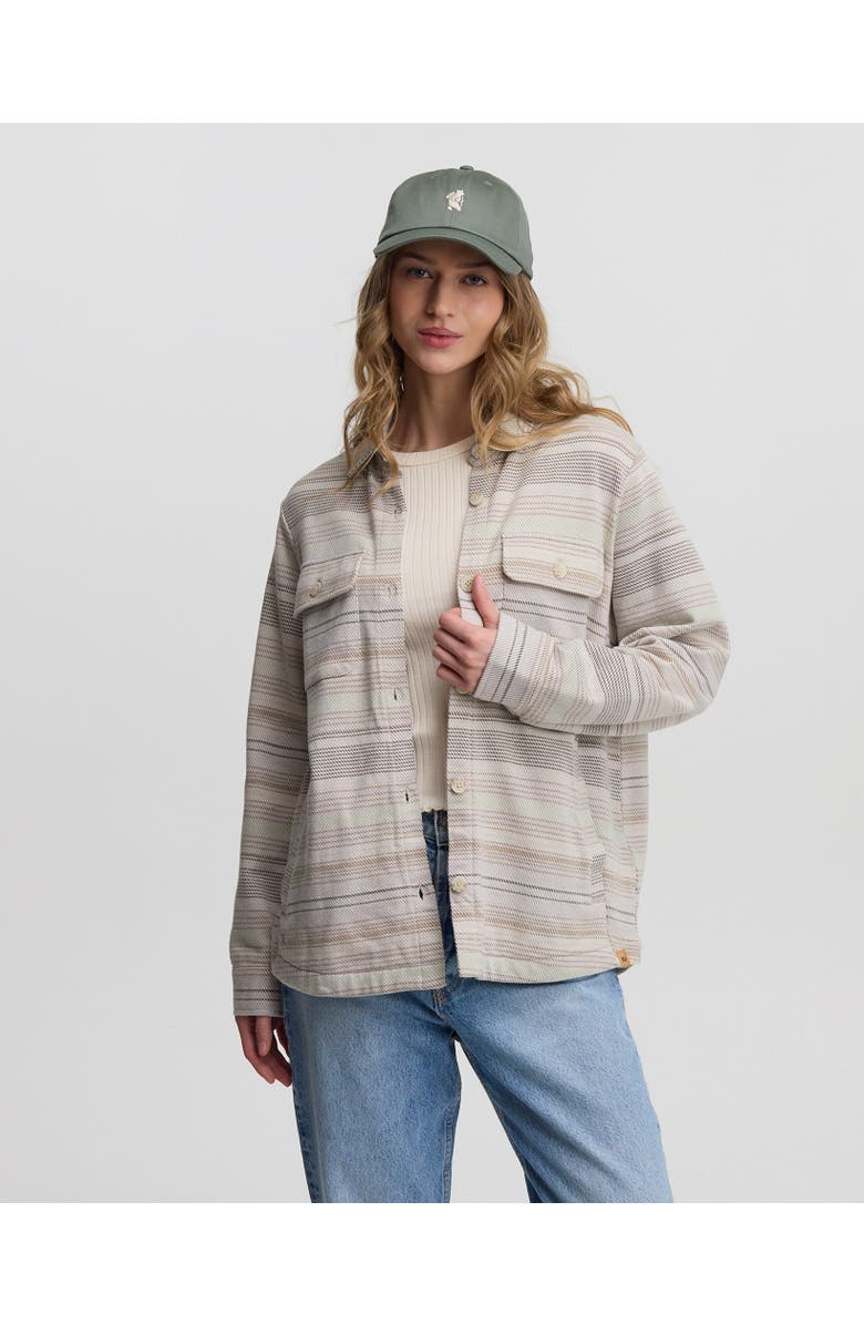 tentree Somerset Shacket, Main, color, Sand Stone Multi Stripe