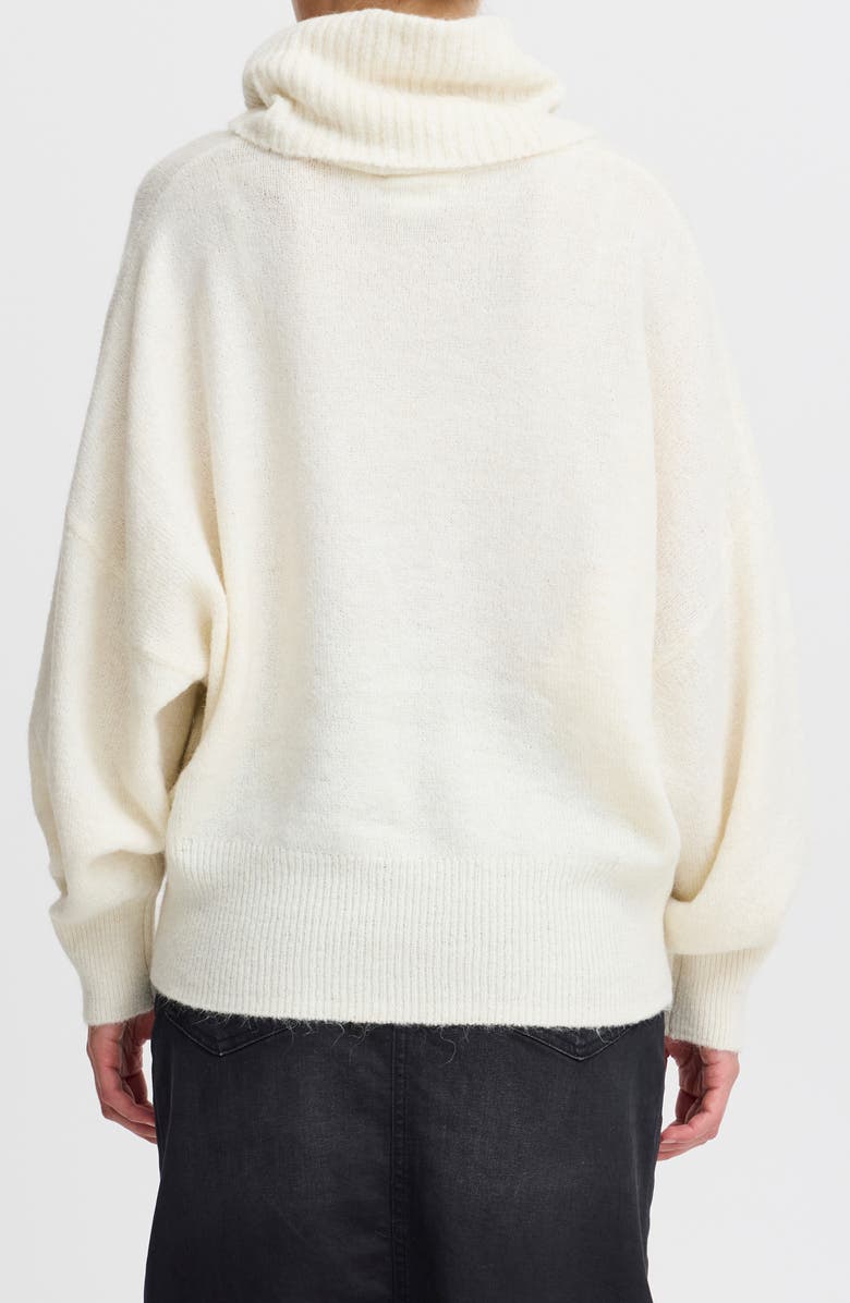 ICHI Knit Turtleneck Sweater, Alternate, color, Cloud Dancer