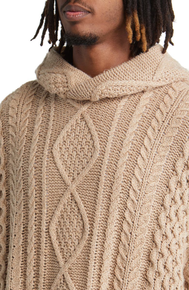 Fear of God Essentials Cable Knit Hoodie, Alternate, color, 