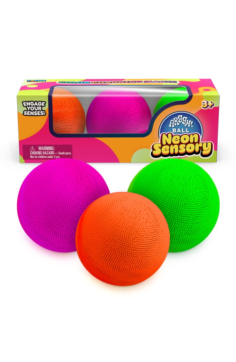 Power Your Fun 3-Pack Neon Sensory Squish Balls, Main, color, Multi Color