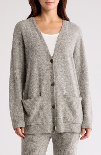 Barefoot Dreams® CozyChic Lite® Heather Rib Pocket Cardigan Barefoot Dreams® CozyChic Lite® Heather Rib Pocket Cardigan