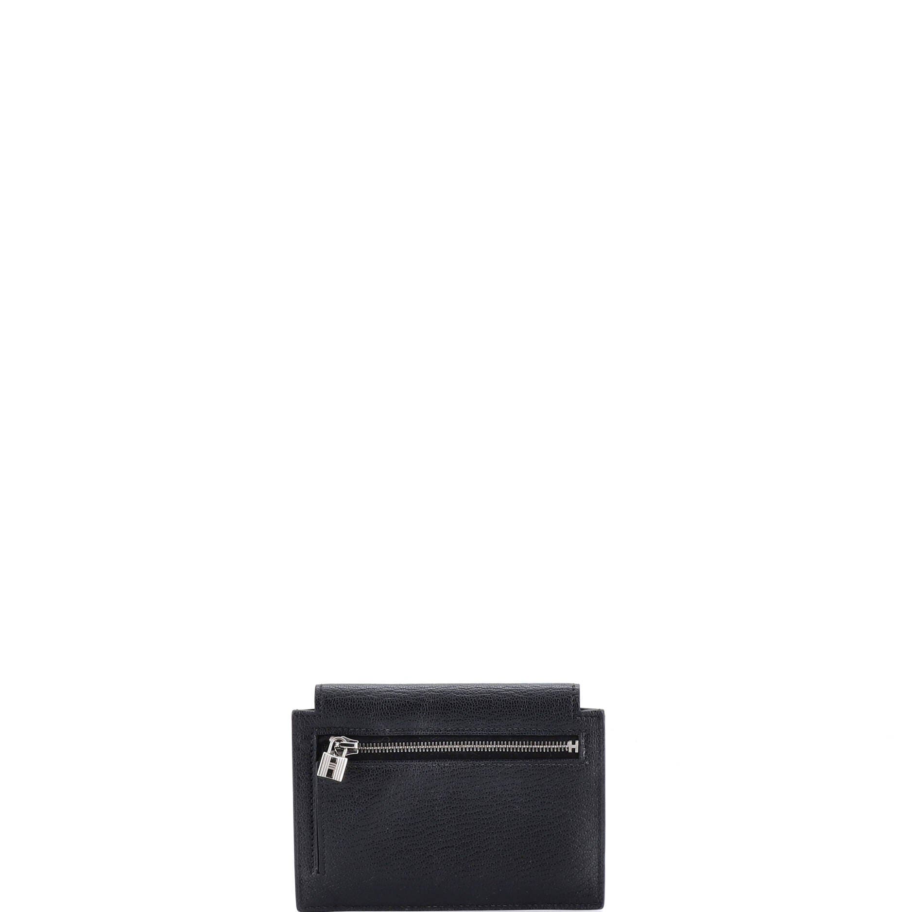 Pre-Owned Hermes Kelly Pocket Compact Wallet Chevre Mysore, Alternate, color, 