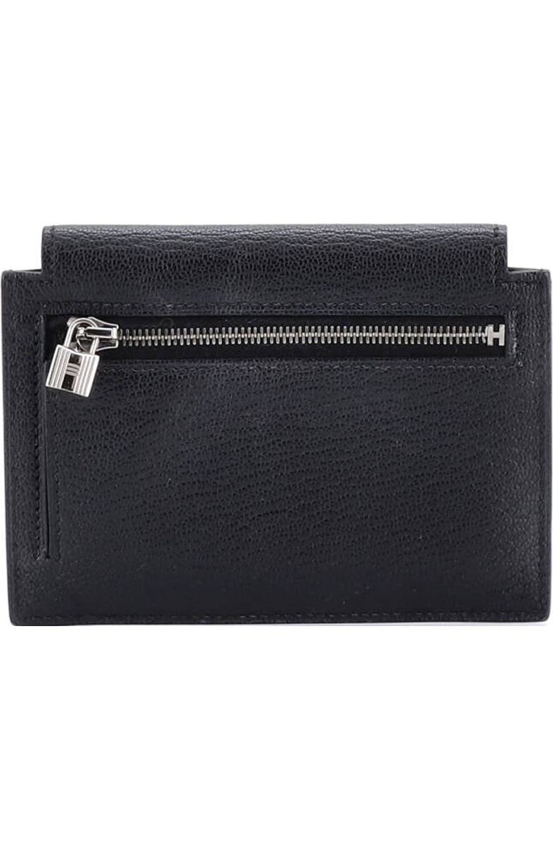 Pre-Owned Hermes Kelly Pocket Compact Wallet Chevre Mysore, Alternate, color,