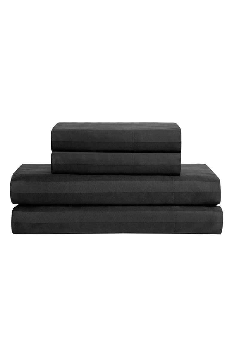 The Sheet Lab Regal Dreams 300 Thread Count Sateen Sheet Set., Main, color, Jet Black