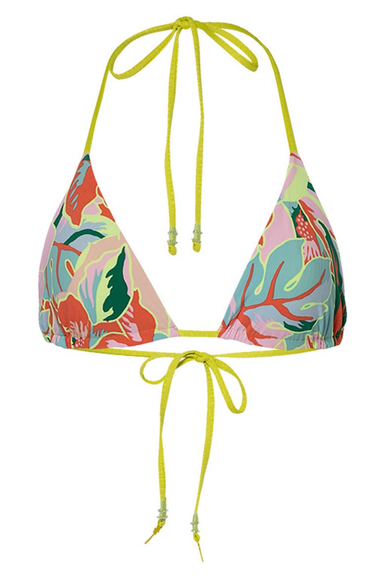 Balmy Reversible Triangle Bikini Top, Alternate, color, GREEN
