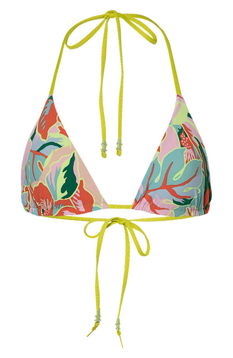 Maaji Balmy Reversible Triangle Bikini Top, Alternate, color, Green