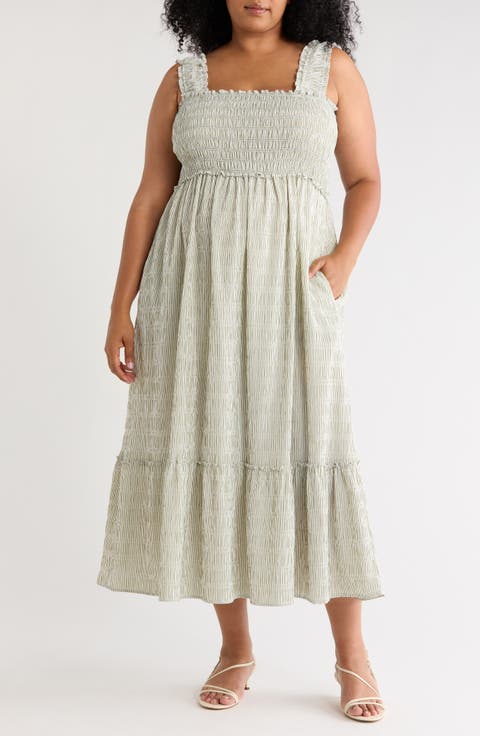 Smocked Bodice Tiered Sundress
