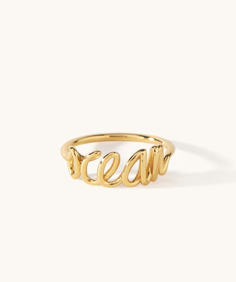 The Ocean Script Ring