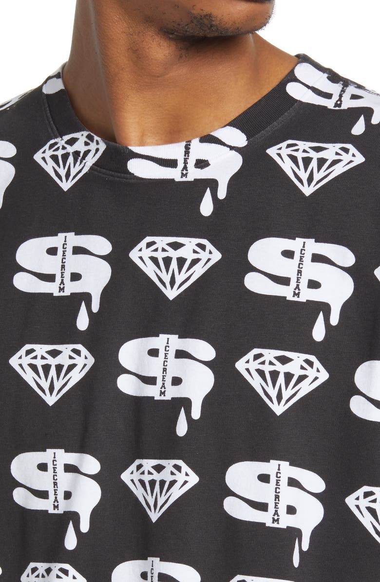 ICECREAM Men's Diamonds & Dollars Graphic Tee, Alternate, color,