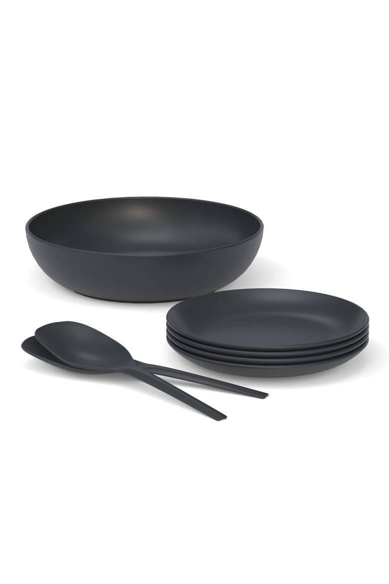 Round Side Plate - Set of 4, Alternate, color, Black