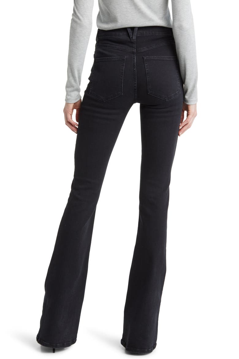 Beverly High Waist Skinny Flare Jeans, Alternate, color, WASHED ONYX