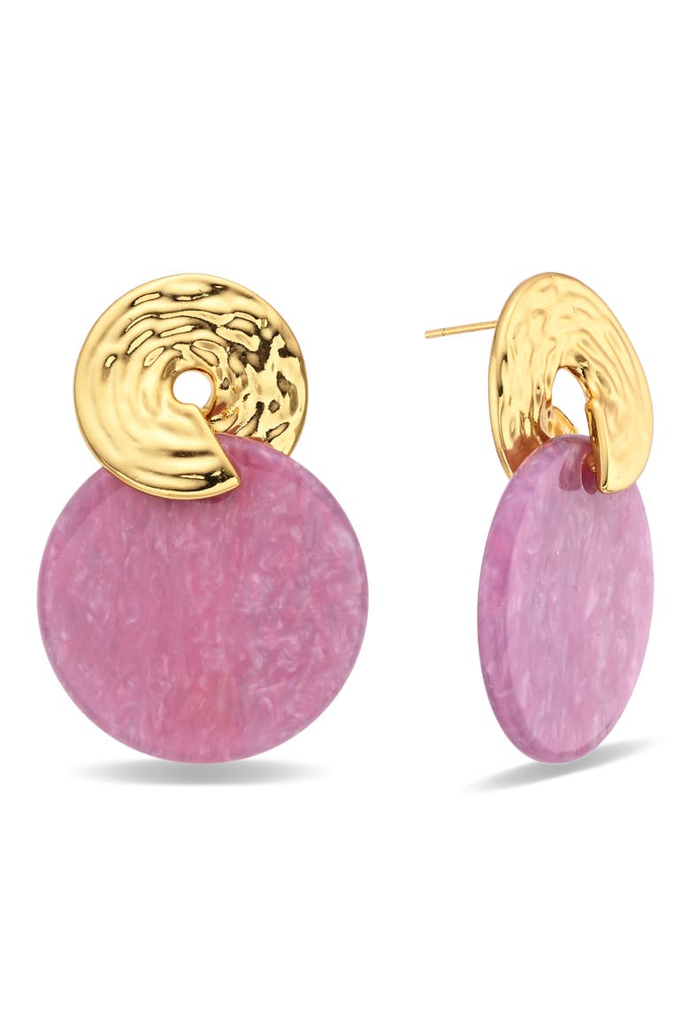 Dahlia Drop Earrings, Main, color, GOLD