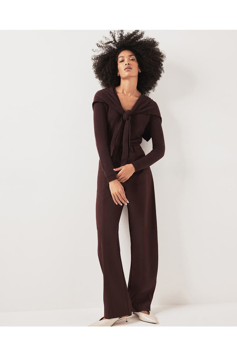Tailored Barrel Leg Trousers, Alternate, color, Burgundy