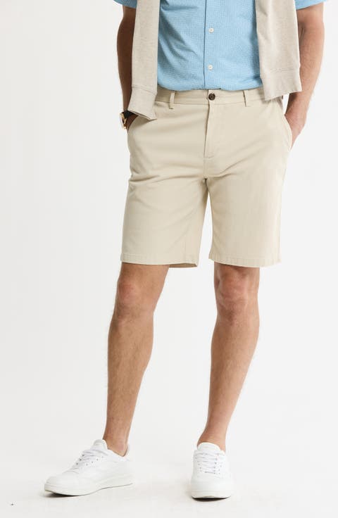 Cotton & Silk Blend Stretch Shorts