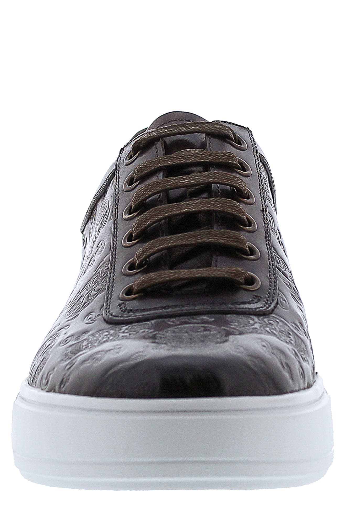 Robert Graham Skull Embossed Paradise Sneaker, Alternate, color, 