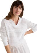 Haven Well Within Cotton Mixed Stitch Johnny Collar Sweater