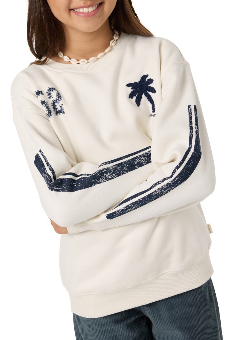 Kids' Team Oversized Crewneck Sweatshirt, Alternate, color, TOFU