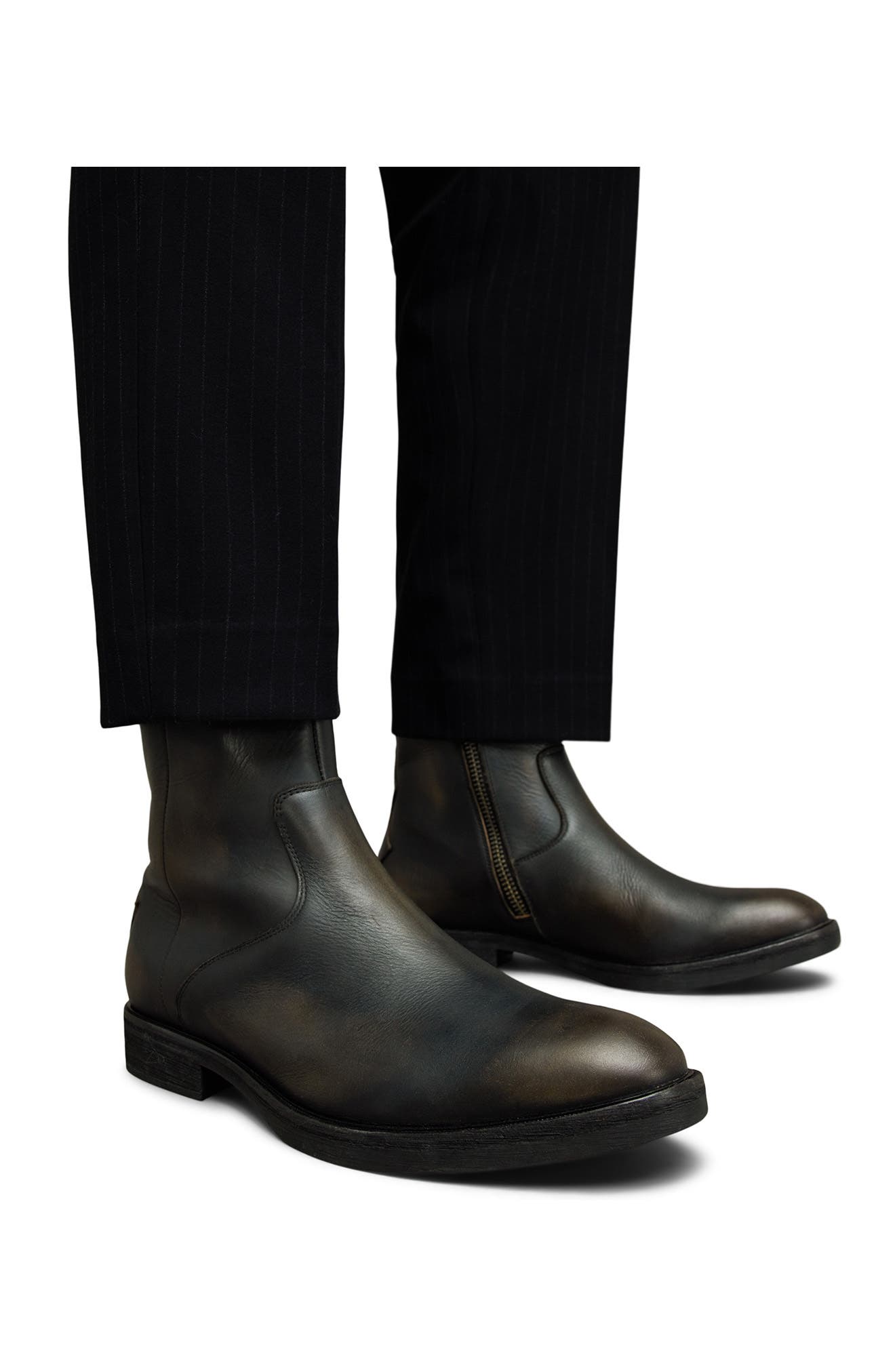 AllSaints Lang Zip Boot, Alternate, color, 