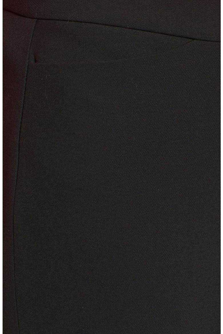 Double Cloth Flare Leg Pants, Alternate, color, BLACK
